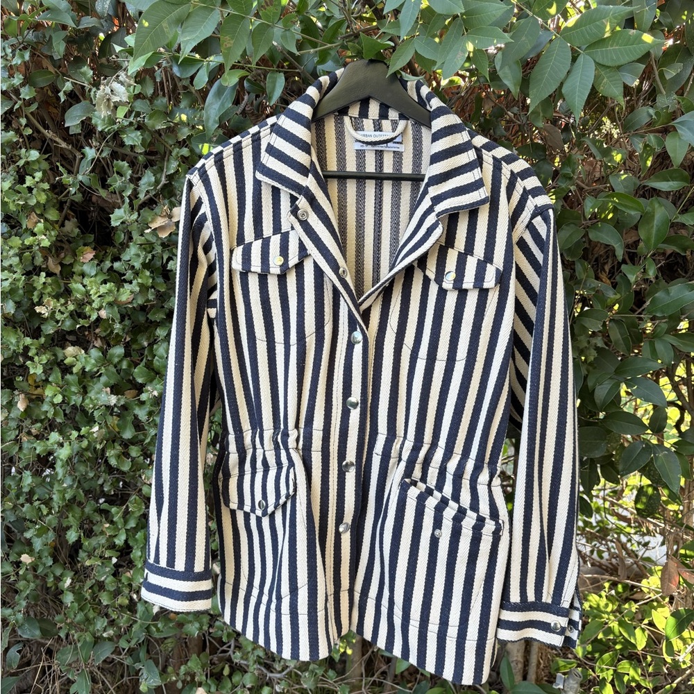 Urban Outfitters Navy and Cream Striped jacket